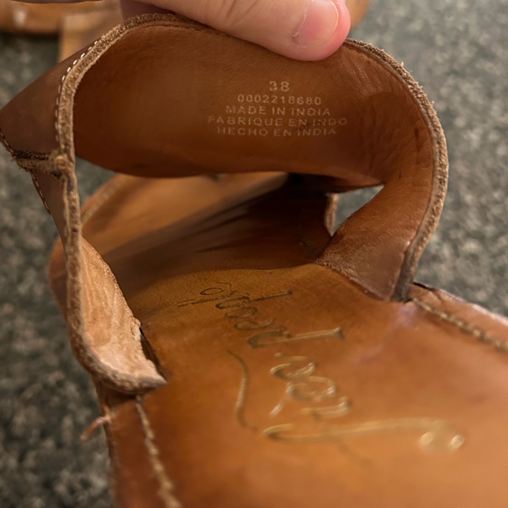 Free People Tan Leather Sandals - Picture 7 of 13